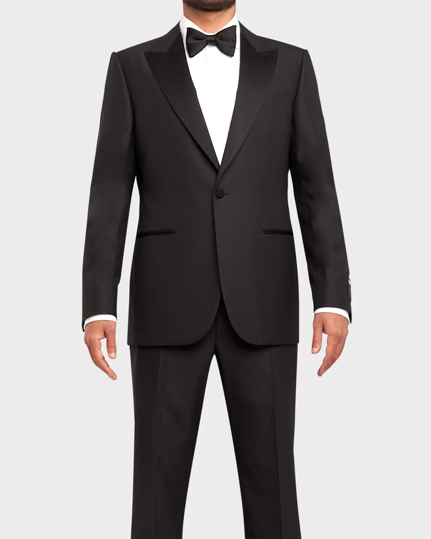 Black Trofeo 1600 Wool Silk Tuxedo