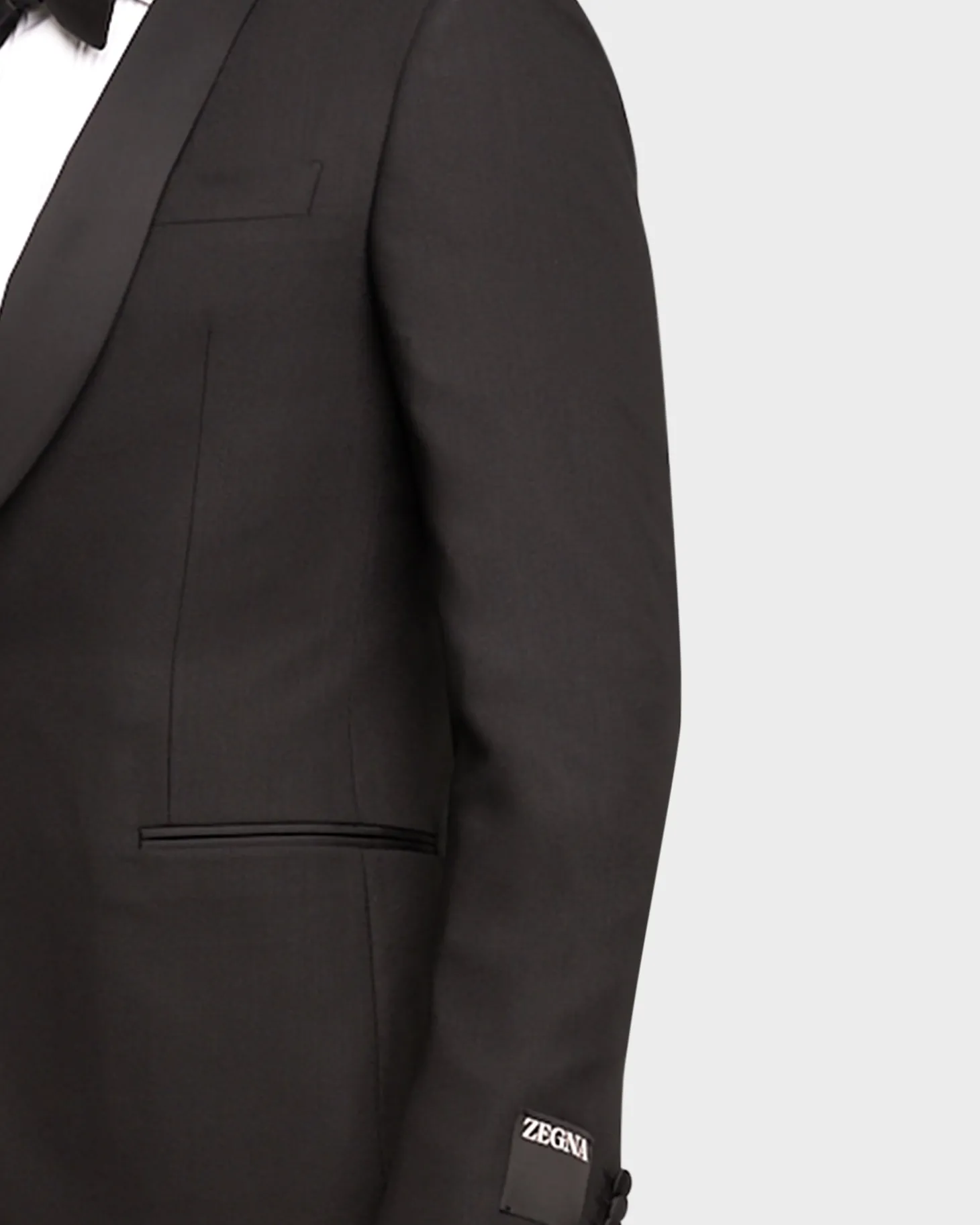 Black Trofeo 1600 Wool Silk Tuxedo