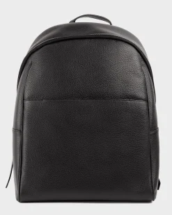 Black Tumbled Calfskin Backpack