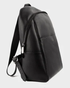 Black Tumbled Calfskin Backpack