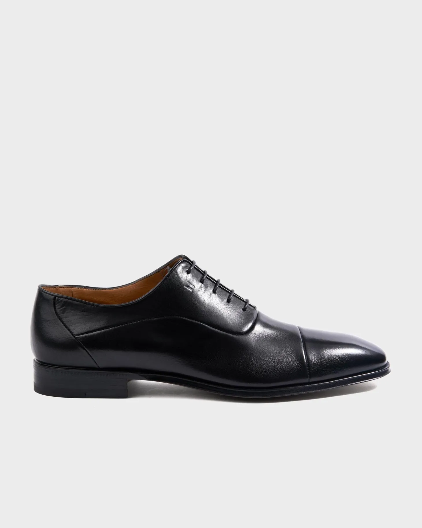 Black Varsavia Buffalo Leather Toe Cap Oxfords