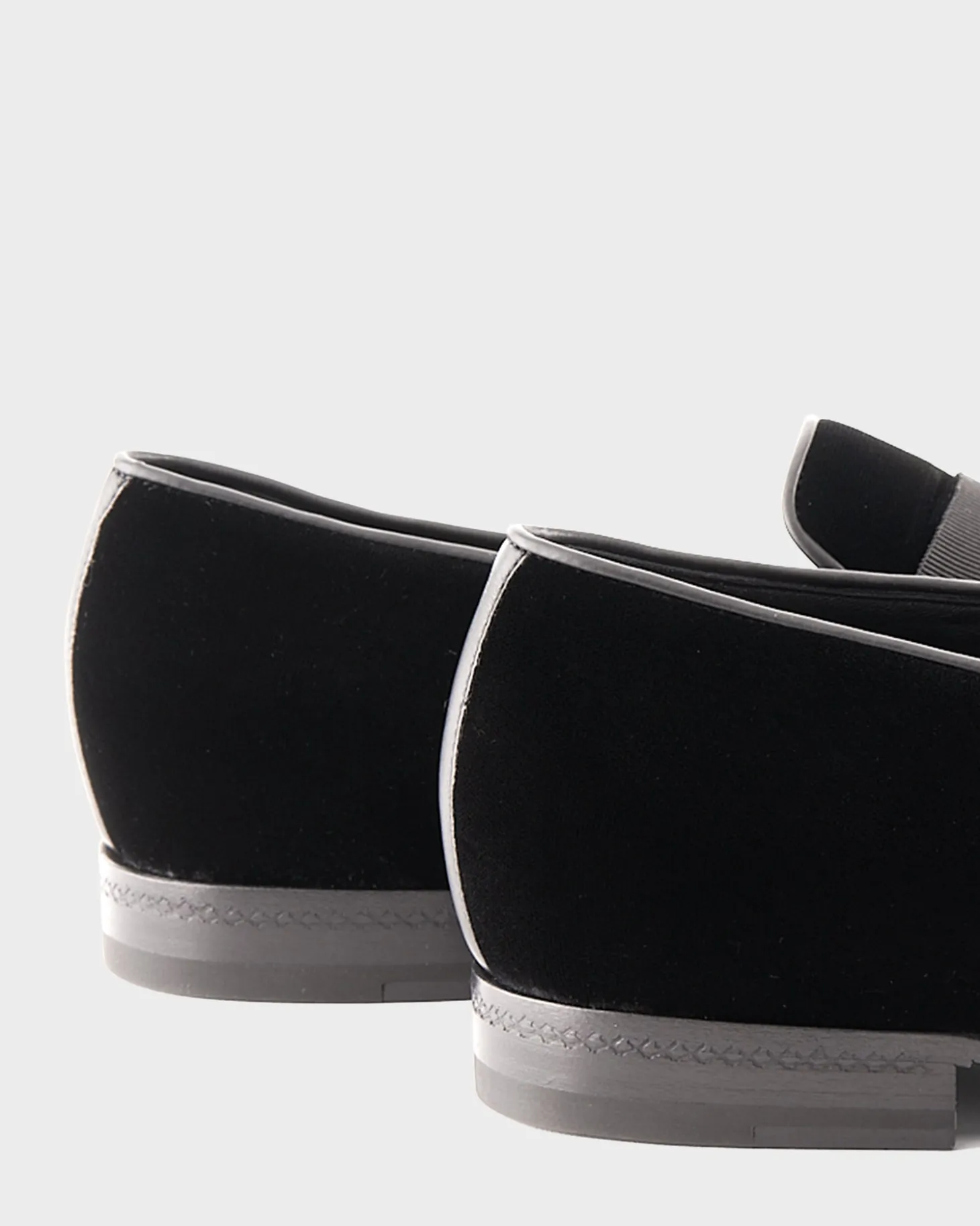 Black Velvet Lido Slip On Loafers