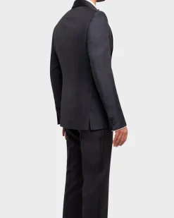 Black Wool Silk Lapel Tuxedo