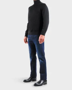 Black Wool Turtleneck Sweater