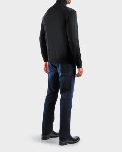 Black Wool Turtleneck Sweater