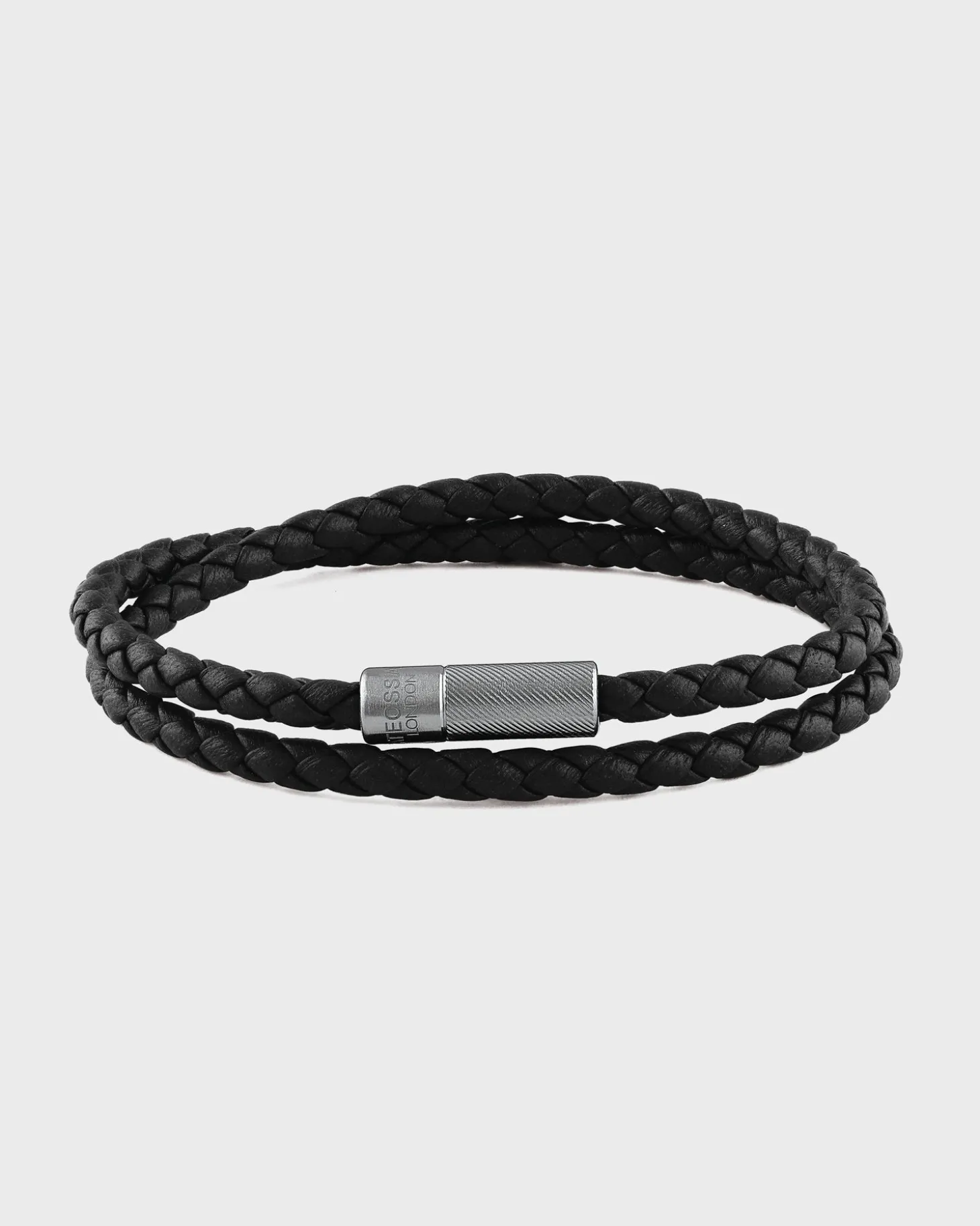 Black Woven Pop Rigato Double Wrap Bracelet
