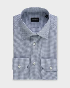 Blue And Black Check Cotton Shirt