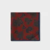 Blue And Gold Wool Paisley Pocket Square
