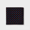 Blue And Red Pattern Wool Pocket Square