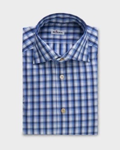 Blue And White Check Cotton Shirt