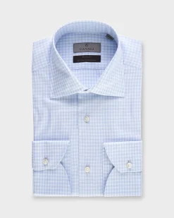 Blue And White Check Egyptian Cotton Shirt