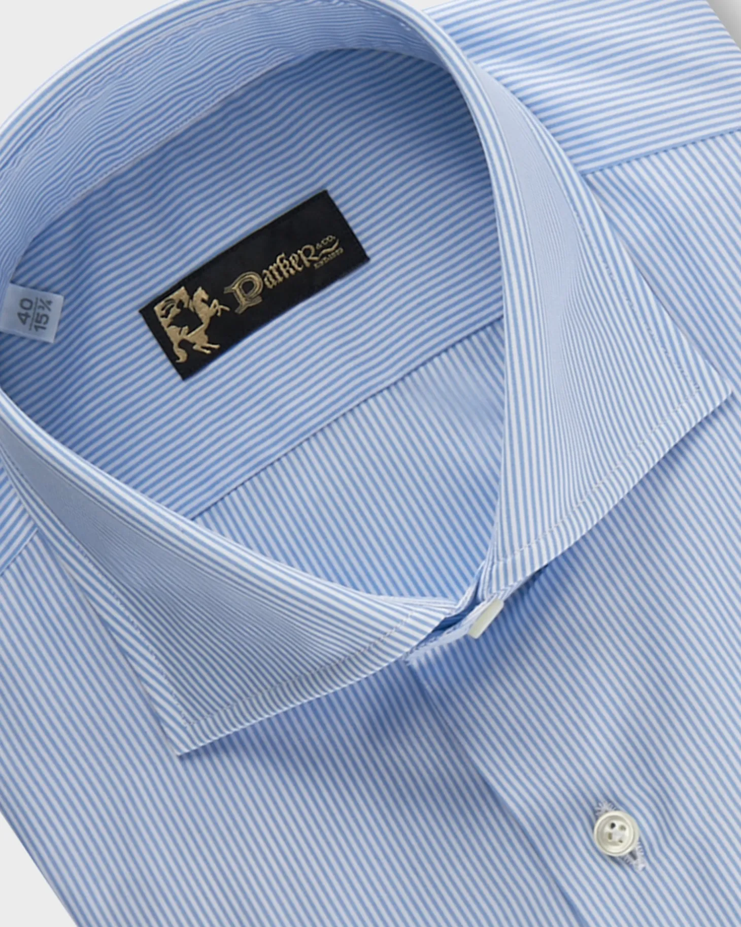 Blue And White Pinstripe Cotton Business Shirt