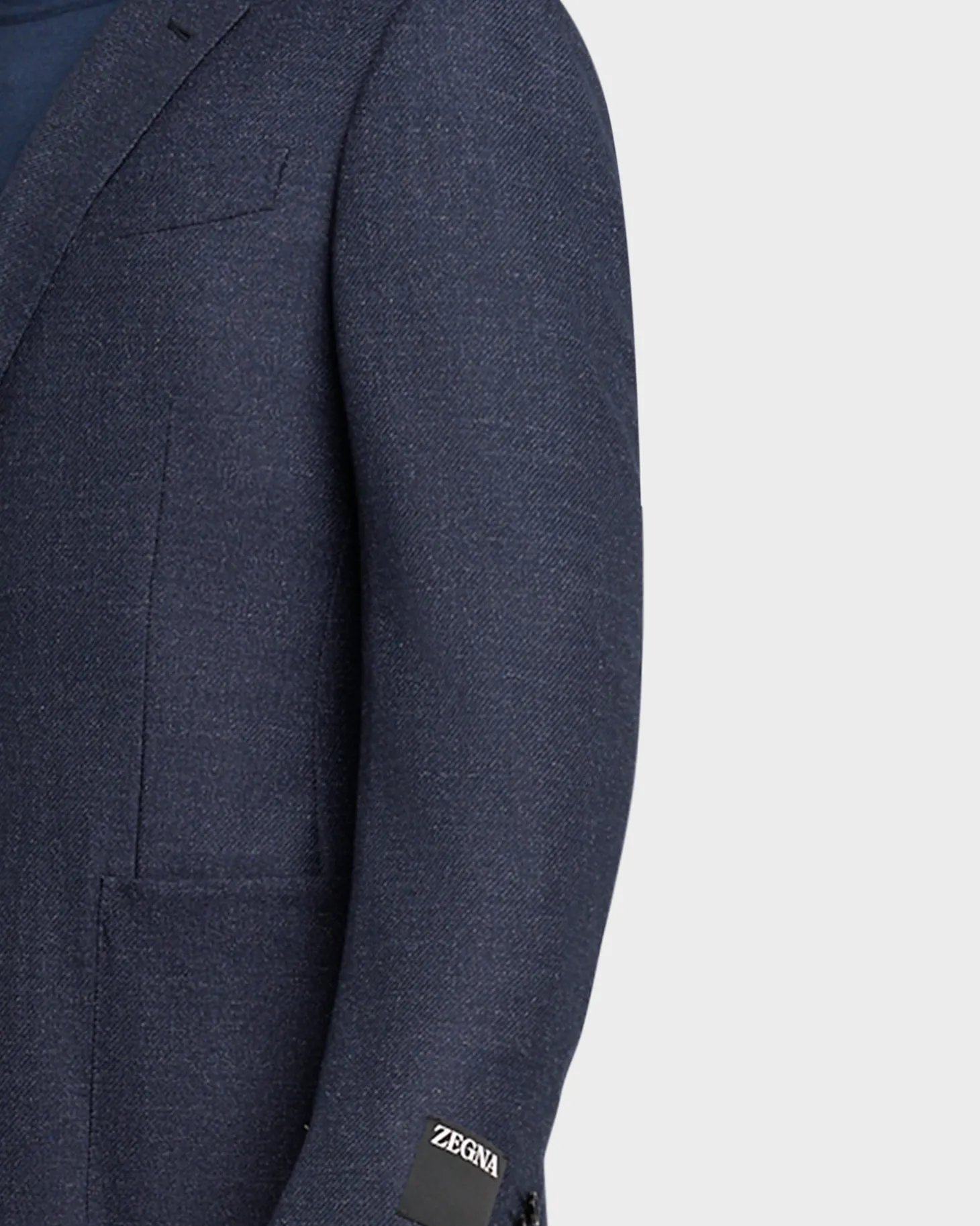 Blue Cavaliere Twill Tweed Finish Blazer