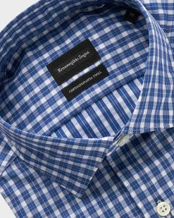 Blue Check Centoquaranta Twill Shirt