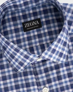Blue Check Premium Cotton Shirt