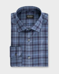 Blue Check Premium Cotton Shirt