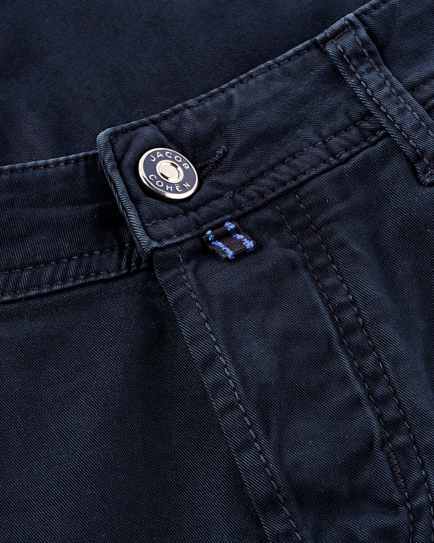 Blue Cotton And Silk Lux Slim Fit Jeans