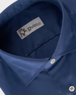 Blue Cotton Business Shirt