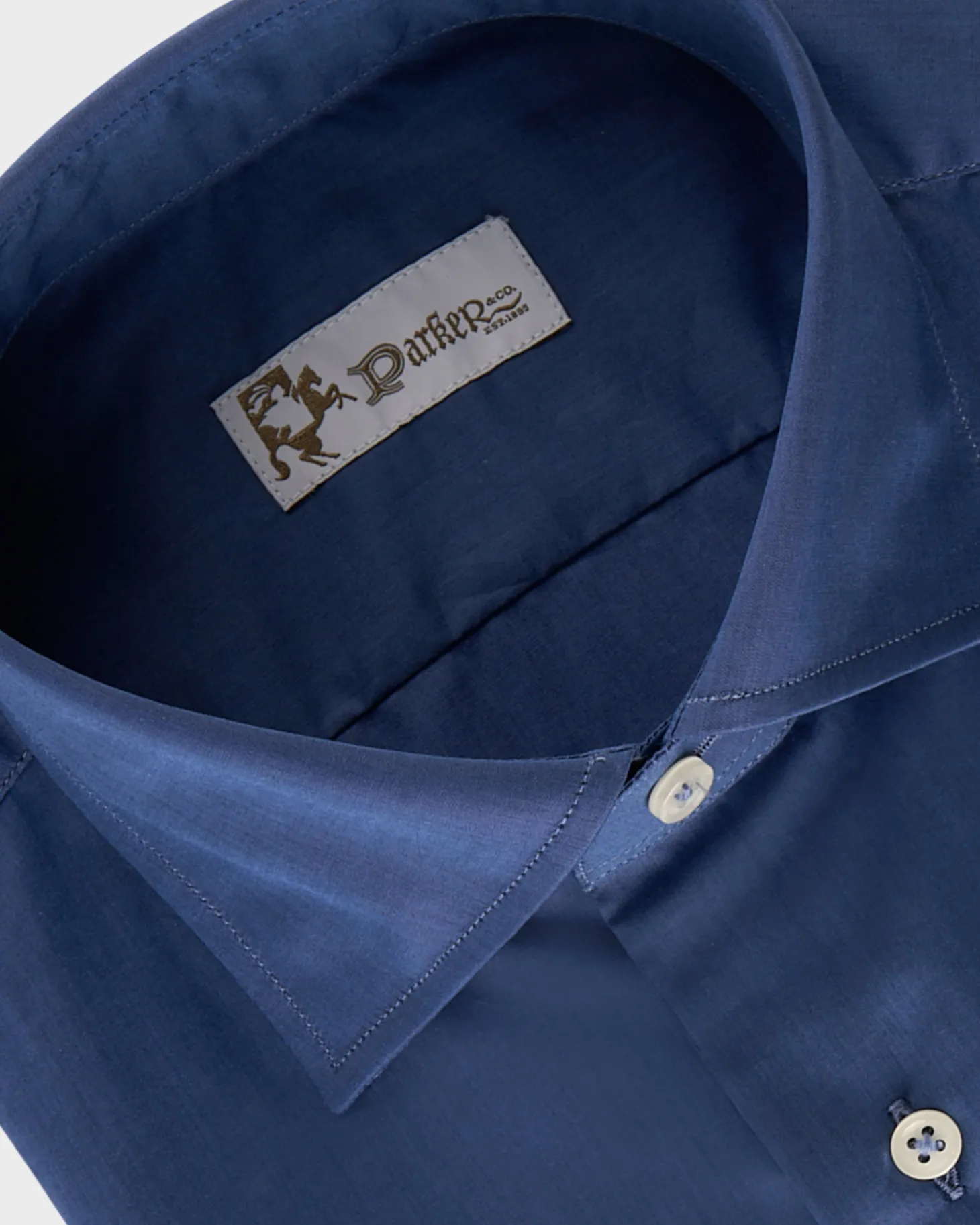 Blue Cotton Business Shirt