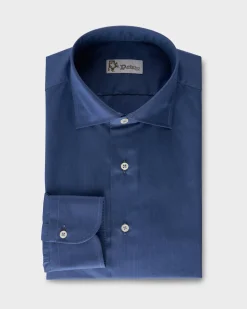 Blue Cotton Business Shirt