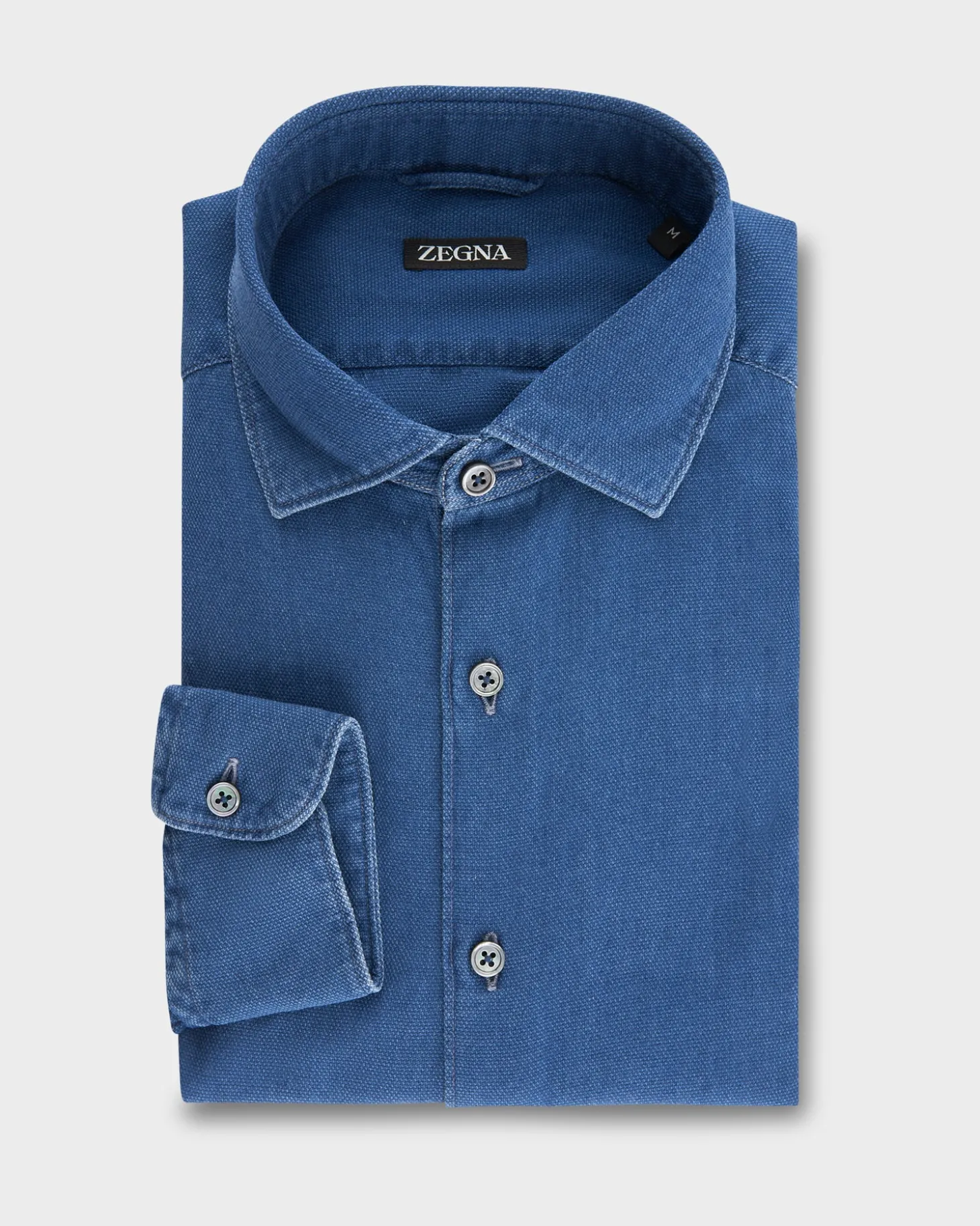 Blue Cotton Denim Shirt