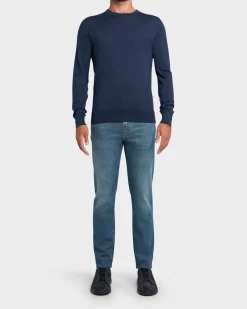 Blue Cotton Slim Fit City Jeans