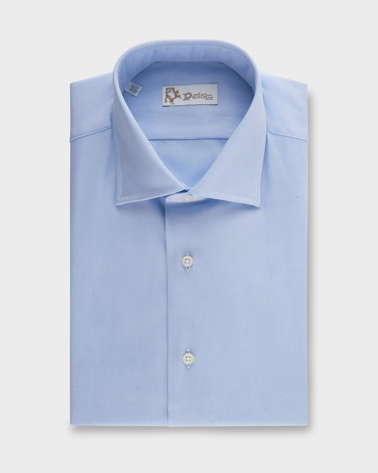 Blue Cotton Twill Shirt