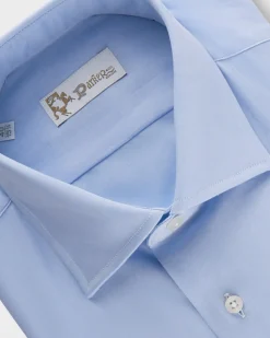 Blue Cotton Twill Shirt