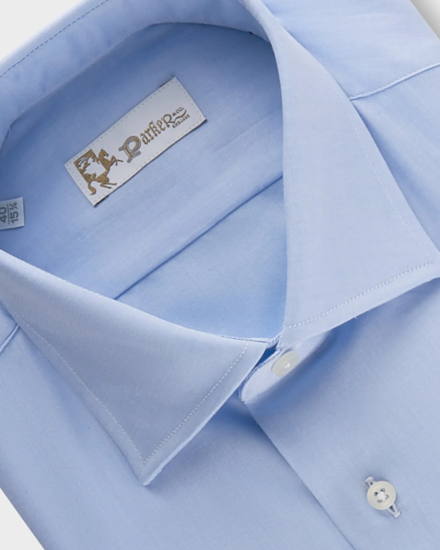Blue Cotton Twill Shirt
