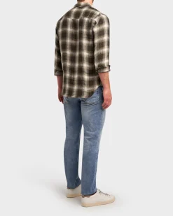 Blue Distressed Slim Fit Jeans