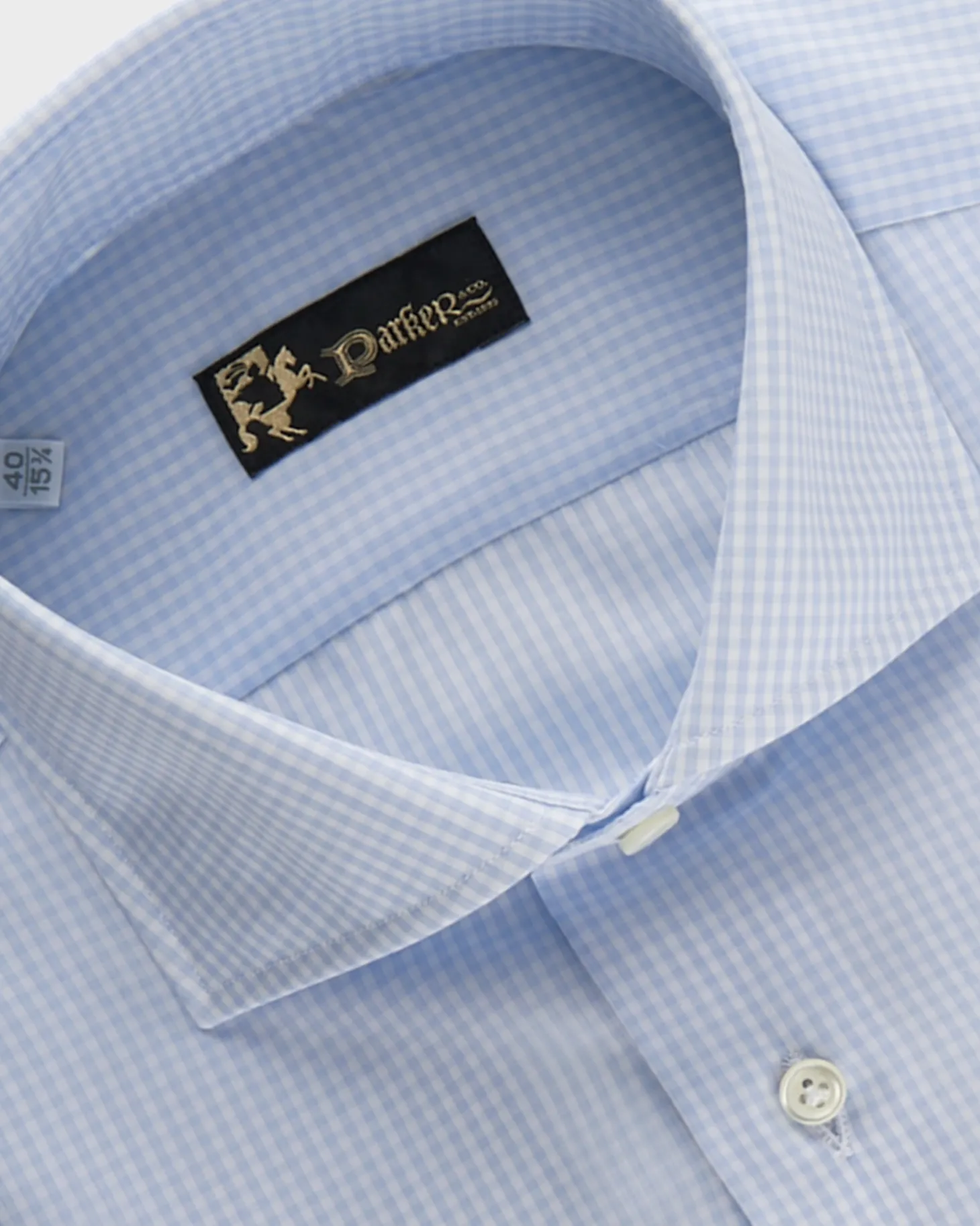 Blue Gingham Cotton Shirt