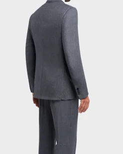 Blue Grey Microstructure15Milmil15 Wool Suit