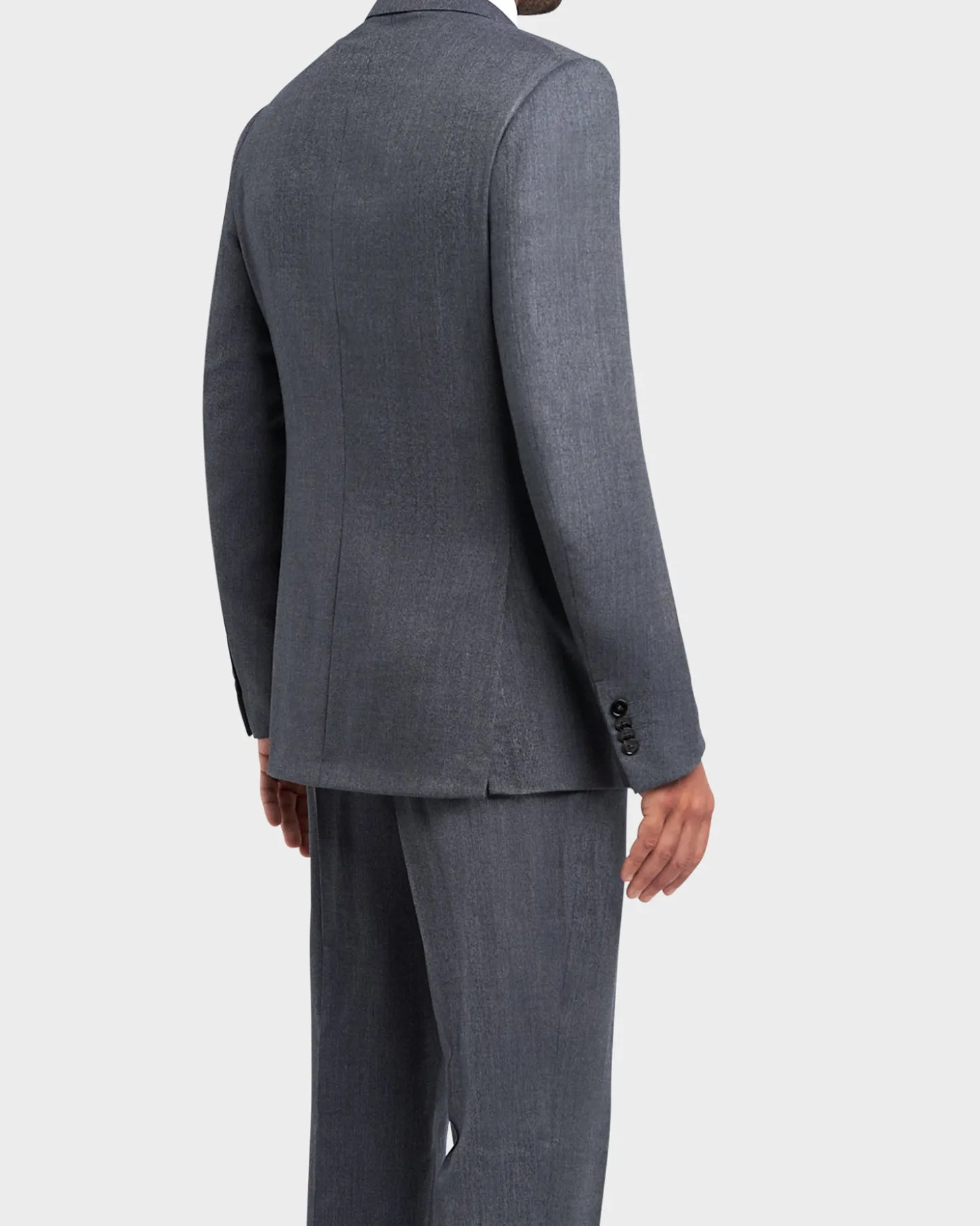 Blue Grey Microstructure15Milmil15 Wool Suit