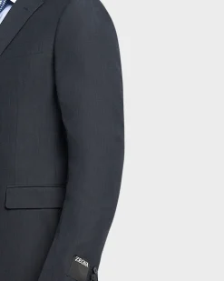 Blue Grey Wool Suit