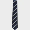 Blue Large Diagonal Pattern Silk Tie