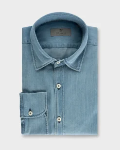 Blue Lyocell Denim Shirt