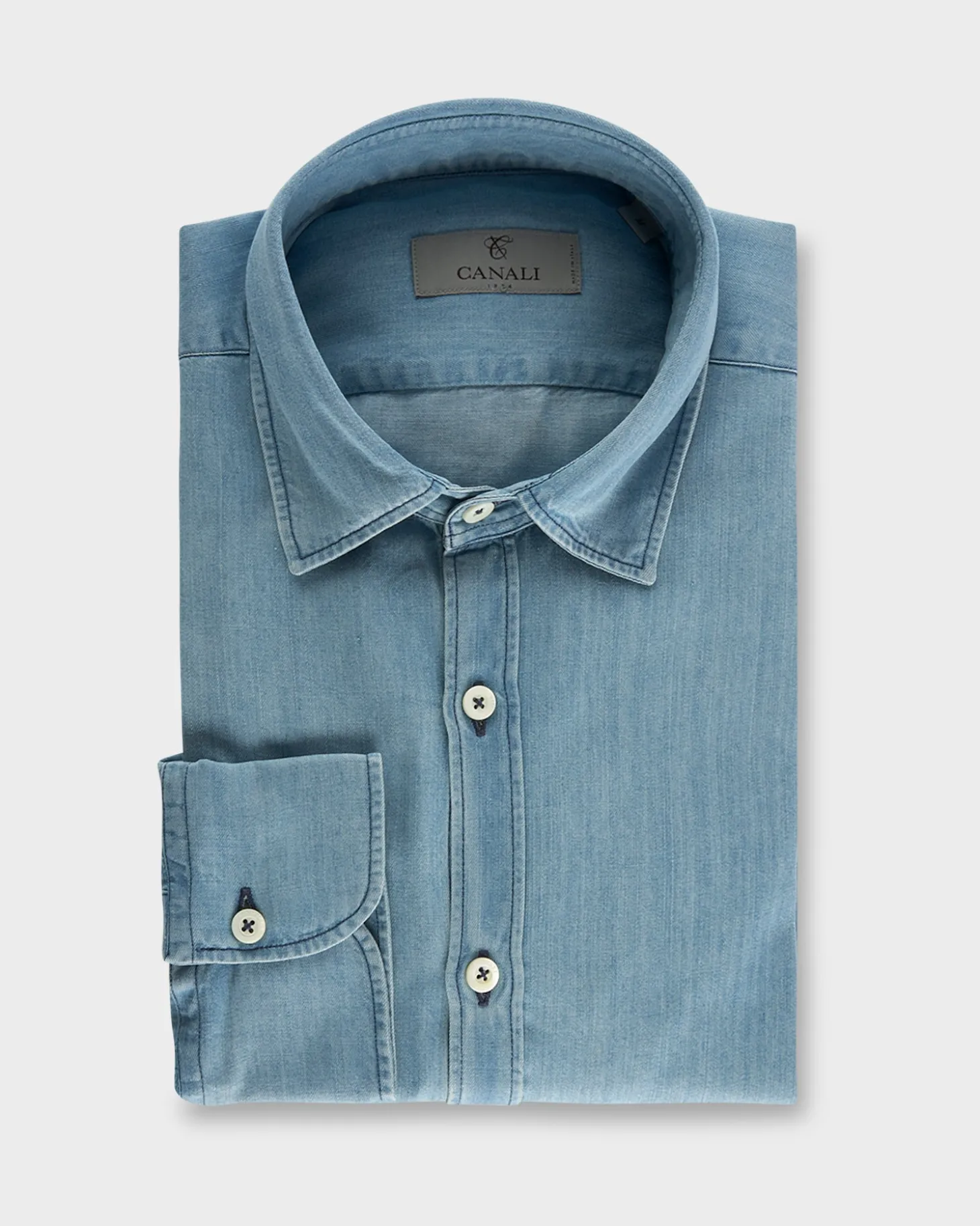 Blue Lyocell Denim Shirt