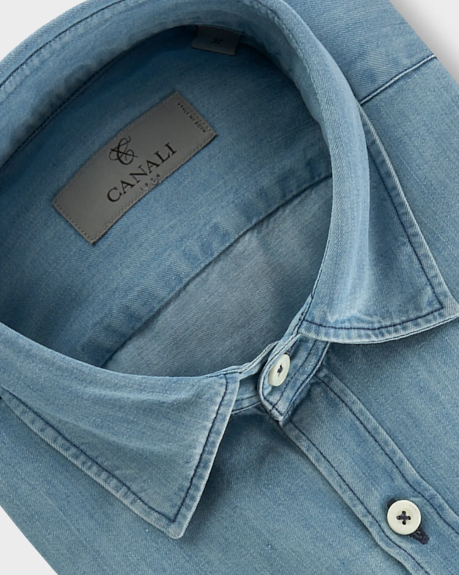 Blue Lyocell Denim Shirt