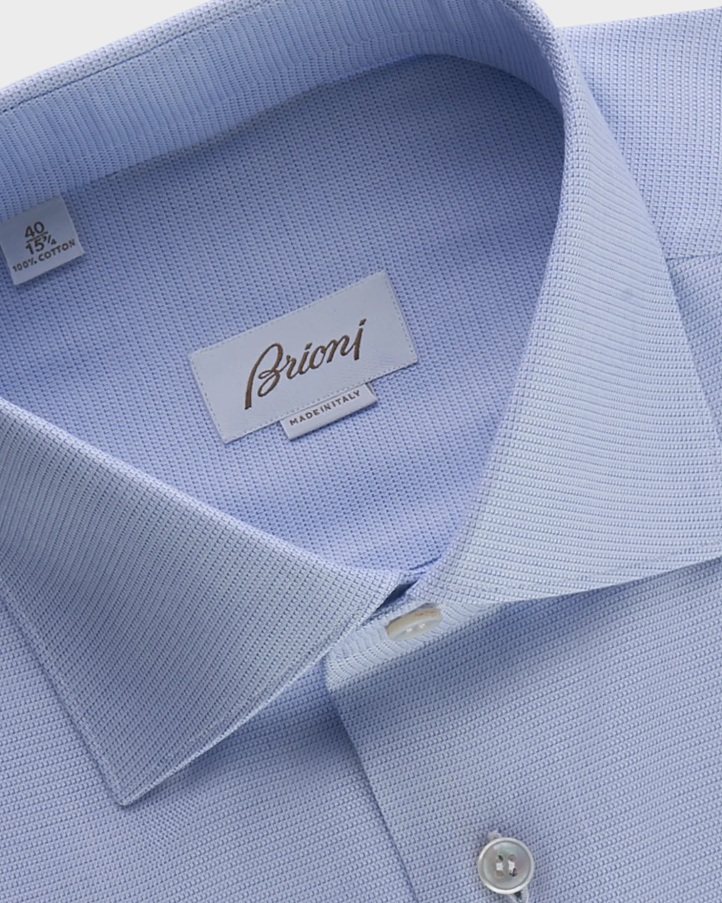 Blue Micro Pattern Cotton Shirt