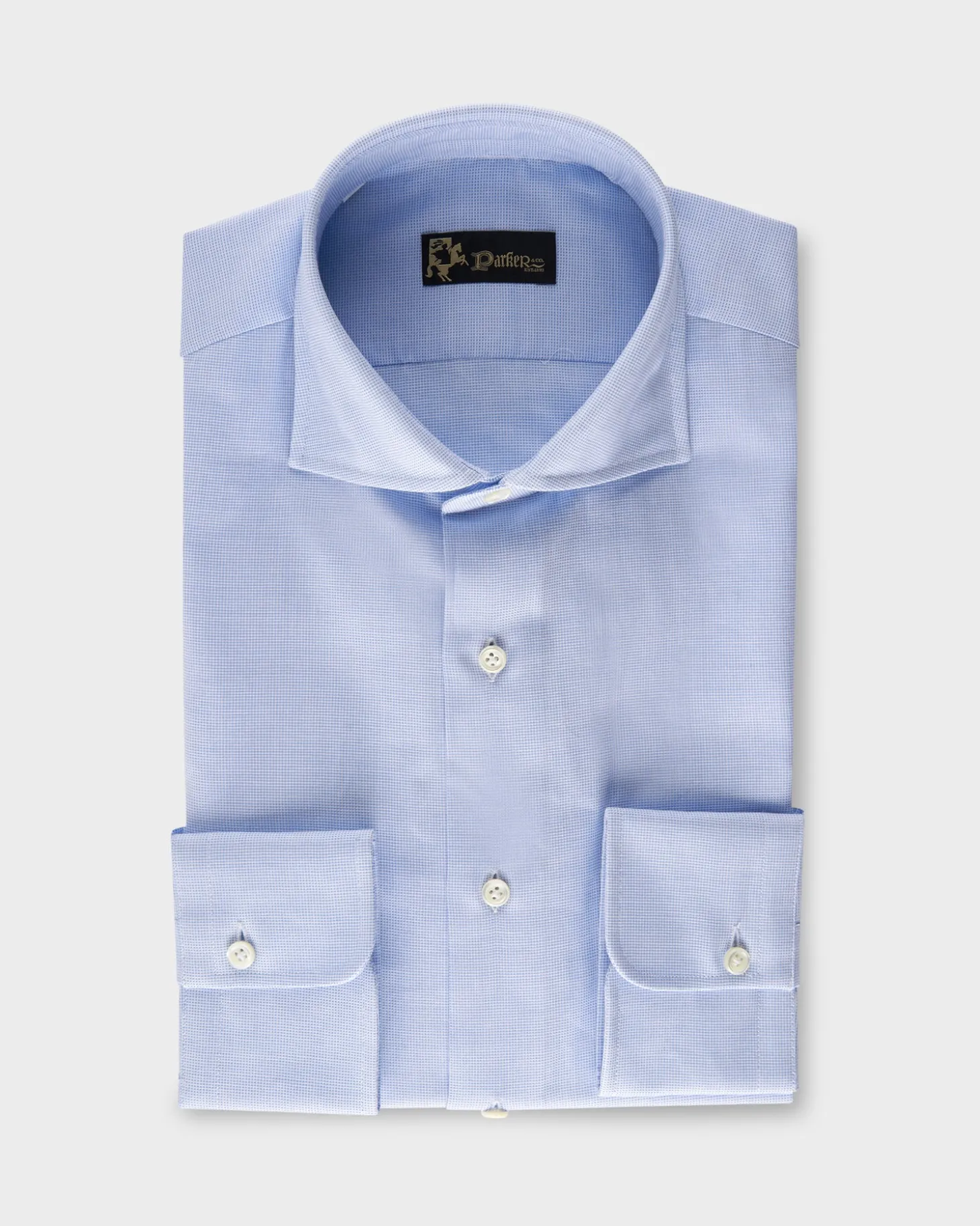 Blue Micro Texture Cotton Shirt