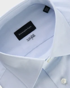 Blue Microstripe 100 Fili Cotton Milano Shirt