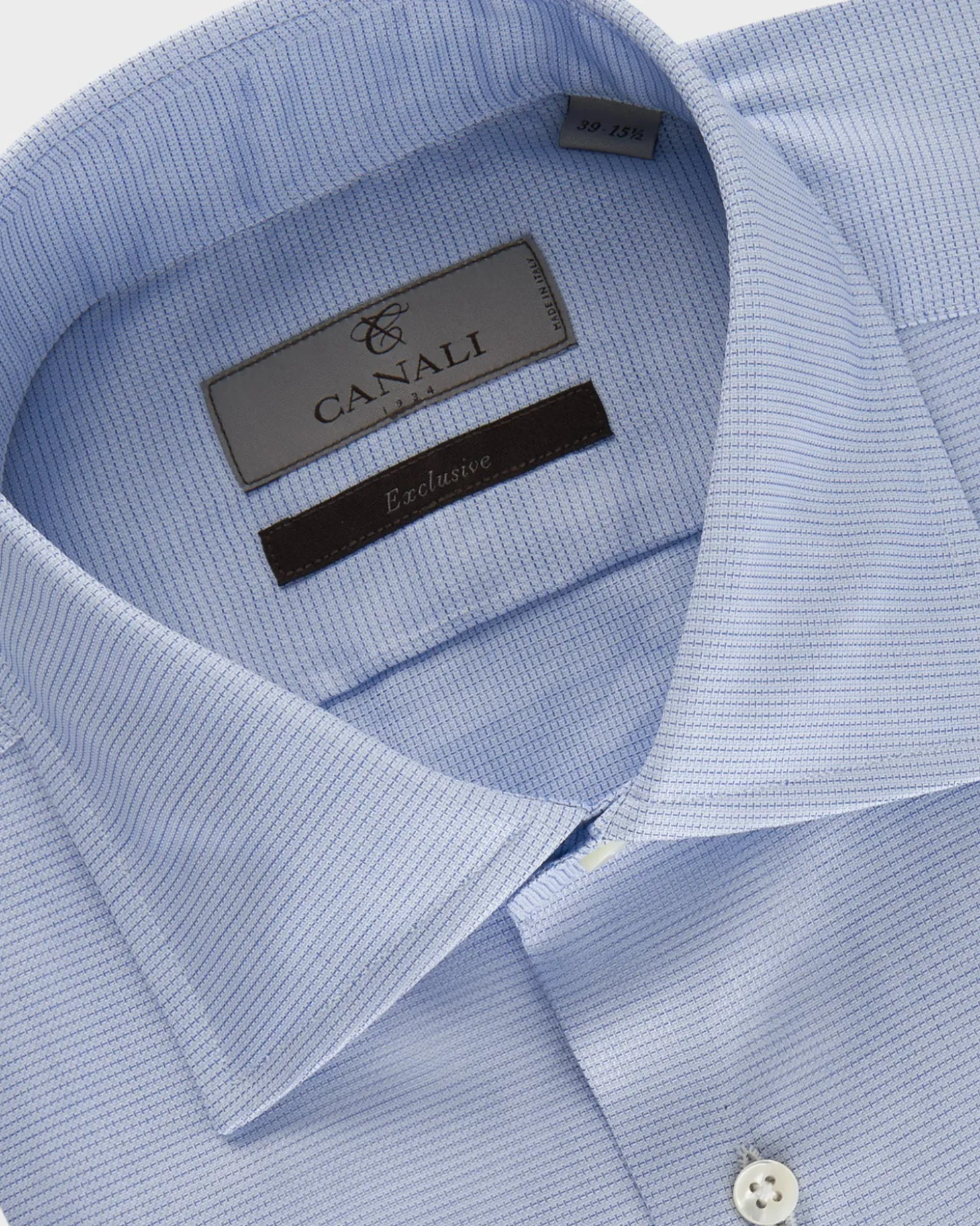 Blue Microtexture Exclusive Cotton Shirt