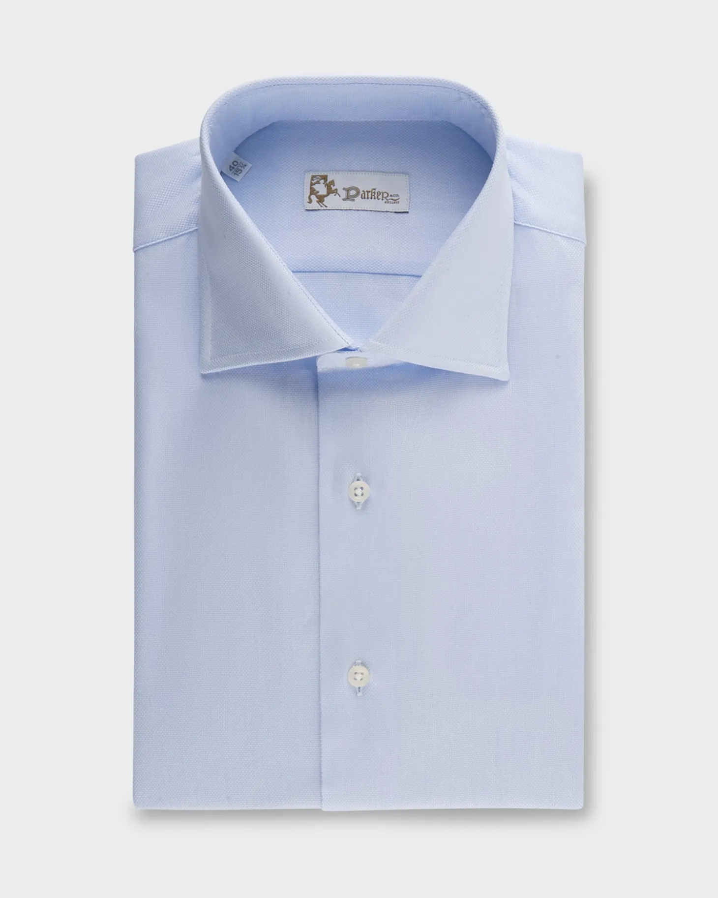 Blue Oxford Weave Cotton Shirt