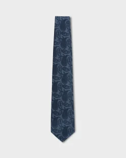 Blue Paisley Silk Tie