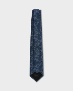 Blue Paisley Silk Tie