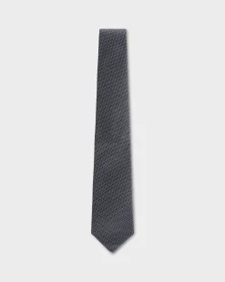 Blue Silk Jacquard Patterned Tie