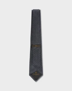 Blue Silk Jacquard Patterned Tie