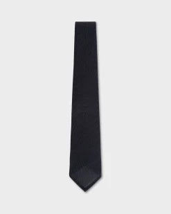 Blue Silk Mesh Couture Tie