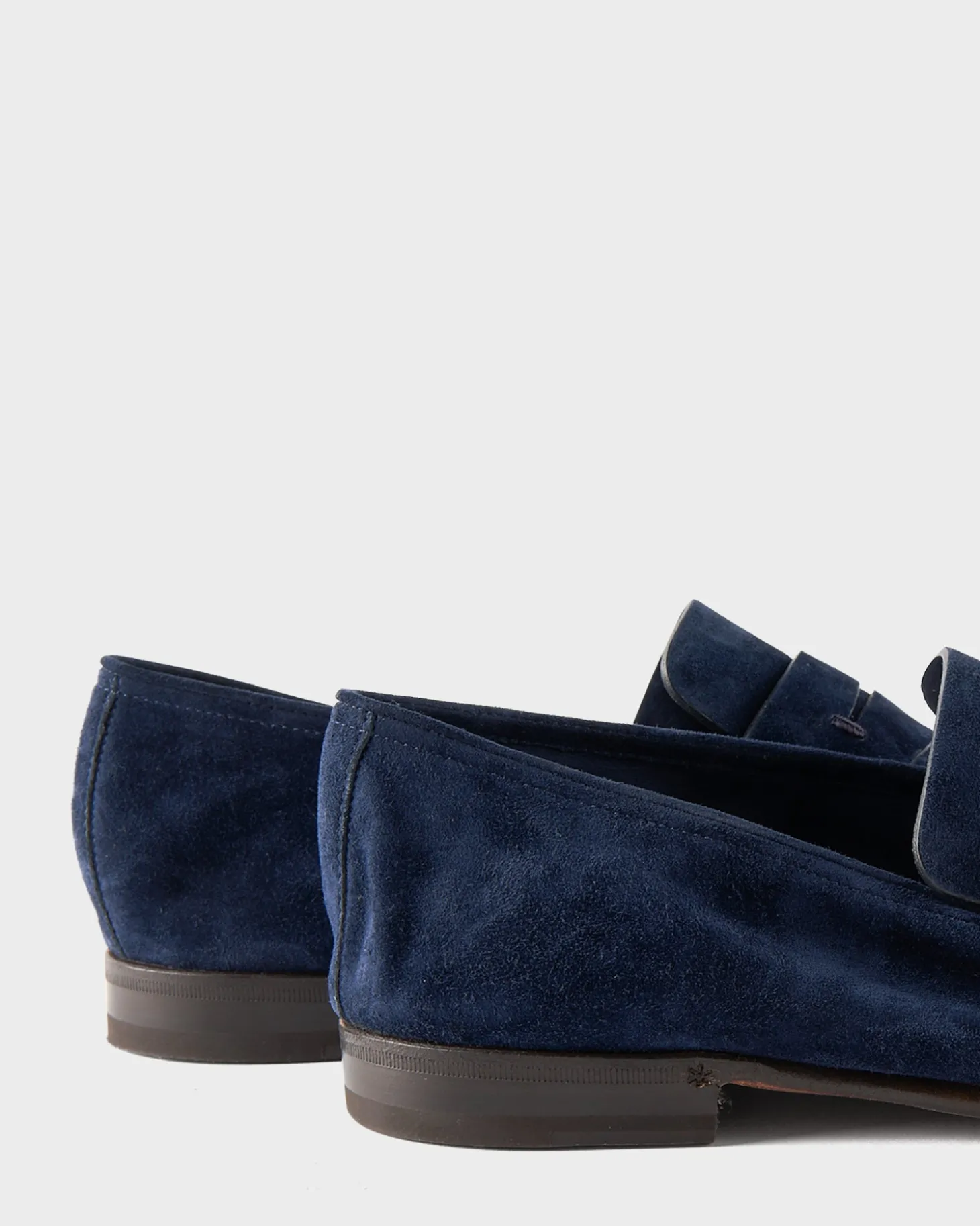 Blue Suede L'Asola Moccasins