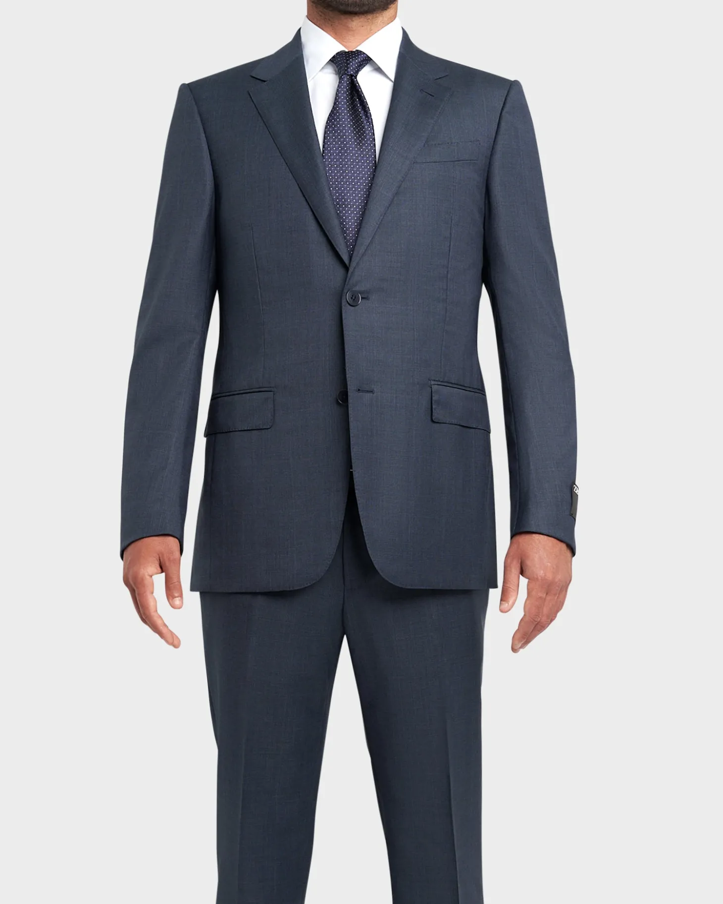 Blue Twill Multi Season Wool Suit